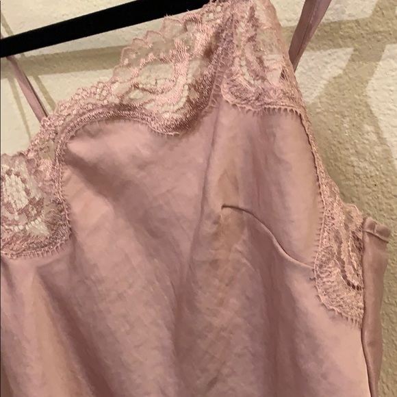 Dusty Rose Lace Trim Cami - Picture 2 of 5